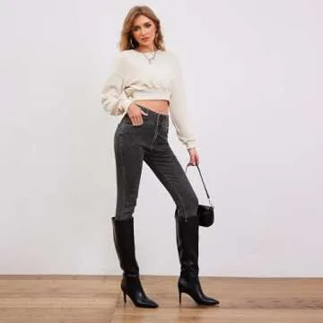 Modatope Knee High Boots for Women with Zipper