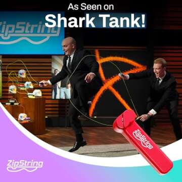 ZipString Original - As Seen on Shark Tank - Classic ZipString Rope Launcher Toy, Perfect for Kids & Adults - Fly a String Loop in The Air for Endless Tricks & Fun, Wonderment Awaits, Rock'it Red