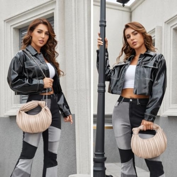 NIUEIMEE ZHOU Small Knotted Handbags for Women