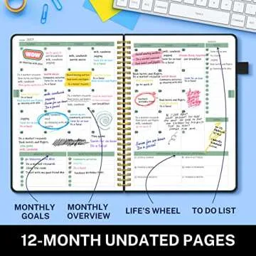 ALLTREE Undated Weekly & Monthly Planner for Organization