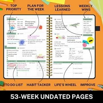 ALLTREE Undated Weekly & Monthly Planner for Organization