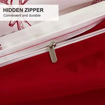 Yiran Red Christmas Duvet Cover Set with Pillowcases