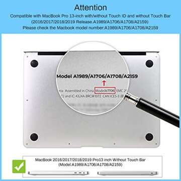 OneGET MacBook Pro 13 Inch Case with Touch Bar Fashion Laptop Case 2016 2017 2018 2019 Release A1989 A1706 A1708 A2159 Glitter Bling PU Hard Shell Cover for MacBook Pro 13 (Glitter Gold)