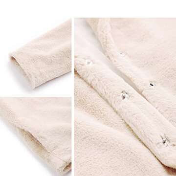 SUGAR POISON Womens Faux Fur Jacket Spring Autumn Long Sleeve Soft Comfort Jacket Coats Parka Outwear