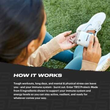 TB12 Protect - Premium 5 in 1 Immune Support Supplement with Zinc, Vitamin C, Beta Glucan, Larch Tre...