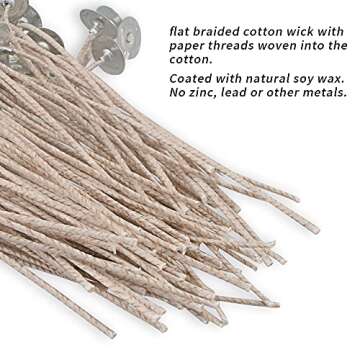 EUPNHY CD Series Candle Wicks - 100pcs for Soy Candles