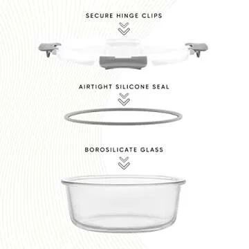 JoyJolt Glass Storage Containers - 24pc Set for Meal Prep