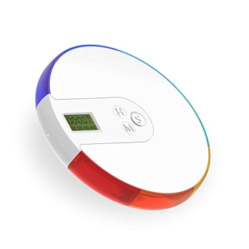 Mindore Rainbow Pill Organizer with Reminder Alarm - Portable