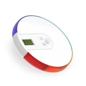Mindore Rainbow Pill Organizer with Reminder Alarm - Portable