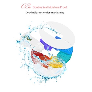 Mindore Rainbow Pill Organizer with Reminder Alarm - Portable