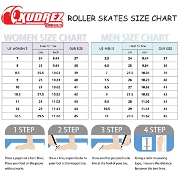 XUDREZ Double-Row Roller Skates ABEC 5 Light-Up Wheels