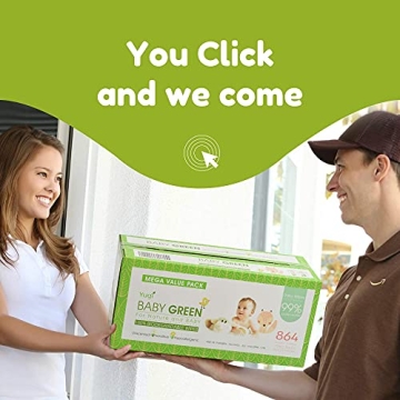 Yugi Green Baby Wipes Unscented Compostable Biodegradable Value Pack