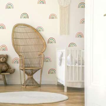 RoomMates RMK4582SCS Retro Rainbow Peel and Stick Wall Decals