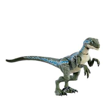 Mattel Jurassic World Hammond Collection Dinosaur Action Figure, Velociraptor 'Blue' Dino Toy with Articulation