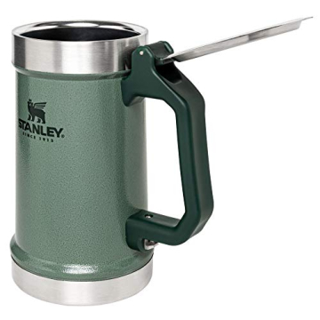 Stanley Classic Beer Stein with Bottle Opener, 24 oz Insulated Beer Party Mug and Tumbler, Hammertone Green