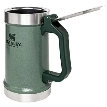 Stanley Classic Beer Stein with Bottle Opener, 24 oz Insulated Beer Party Mug and Tumbler, Hammertone Green