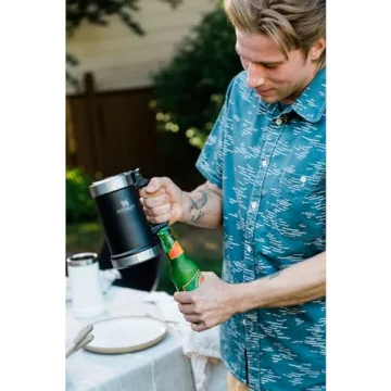 Stanley Classic Beer Stein with Bottle Opener, 24 oz Insulated Beer Party Mug and Tumbler, Hammertone Green