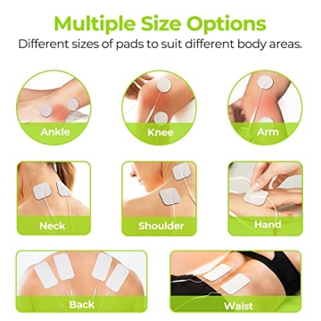 AUVON 20-Pack TENS Unit Replacement Pads for Pain Relief