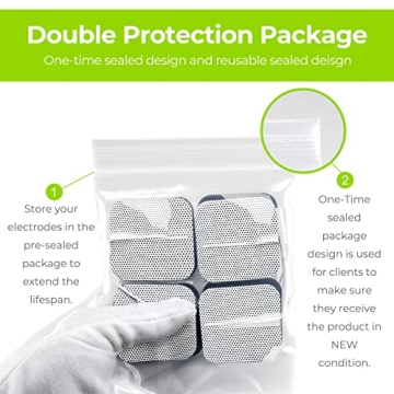 AUVON 20-Pack TENS Unit Replacement Pads for Pain Relief