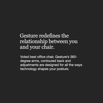 Steelcase Gesture Office Chair - Ergonomic Work Chair with Wheels for Carpet - Comfortable - Intuitive-to-Adjust for Desk - 360-Degree Arms - Licorice Fabric, Dark Frame