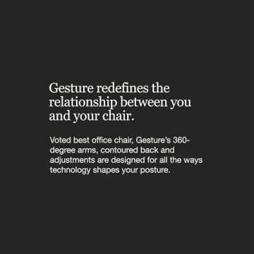 Steelcase Gesture Office Chair - Ergonomic Work Chair with Wheels for Carpet - Comfortable - Intuitive-to-Adjust for Desk - 360-Degree Arms - Licorice Fabric, Dark Frame