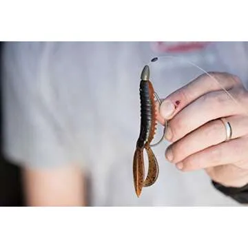 Berkley 1457700 Powerbait Pit Boss Soft Bait, 4" Bait Length, Green Pumpkin Green, Package of 8