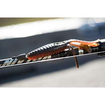 Berkley 1457700 Powerbait Pit Boss Soft Bait, 4" Bait Length, Green Pumpkin Green, Package of 8