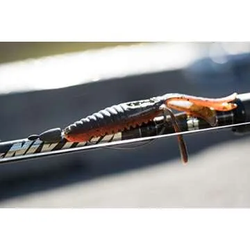 Berkley 1457700 Powerbait Pit Boss Soft Bait, 4" Bait Length, Green Pumpkin Green, Package of 8