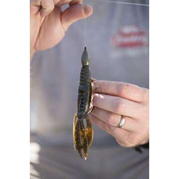 Berkley 1457700 Powerbait Pit Boss Soft Bait, 4" Bait Length, Green Pumpkin Green, Package of 8