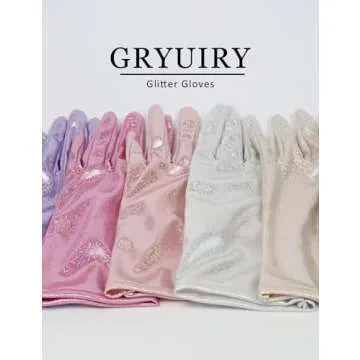 GRYUIRY Glitter Sparkly Gloves for Parties and Events