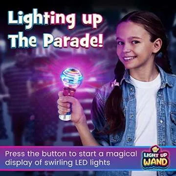 IPIDIPI TOYS Spinning Light Up Wand for Kids - Light Up Spinner, Spinning Globe, Special Needs Sensory Toys for Children with Autism, Stocking Stuffers