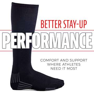 Franklin Sports Youth-Baseball + Softball Socks - Navy-Baseball + Softball Knee Socks for Kids - Boy...