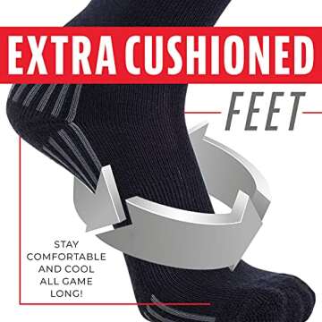 Franklin Sports Youth-Baseball + Softball Socks - Navy-Baseball + Softball Knee Socks for Kids - Boys + Girls Tall Sports Socks - Youth Small