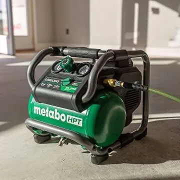 Metabo HPT 36V MultiVolt Cordless Air Compressor | Tool Only, No Battery | Brushless Motor | 135 Max PSI | 2-Gallon Capacity | 27.3 Lbs. | Optional AC Adapter | EC36DAQ4 Green