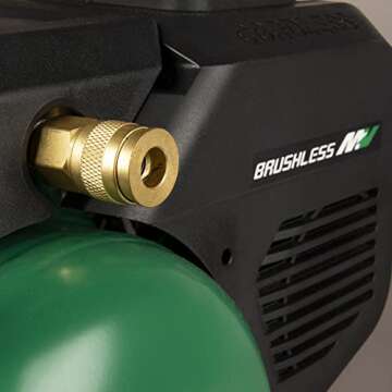 Metabo HPT 36V MultiVolt Cordless Air Compressor | Tool Only, No Battery | Brushless Motor | 135 Max PSI | 2-Gallon Capacity | 27.3 Lbs. | Optional AC Adapter | EC36DAQ4 Green