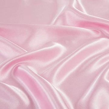 TREELY Silky Pink Satin Sheets Queen Size Set with Deep Pockets