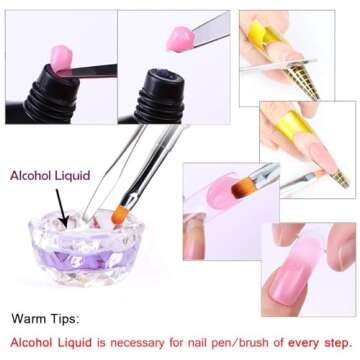 Kalolary Dual-Ended Poly Gel Nail Brush & Picker