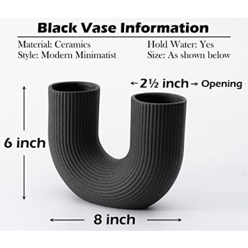 Elegant Matte Ceramic Ribbed Vase for Stylish Homes