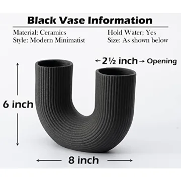 Elegant Matte Ceramic Ribbed Vase for Stylish Homes