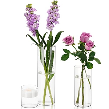 Elegant CUCUMI 15pcs Glass Vases for Home Decor