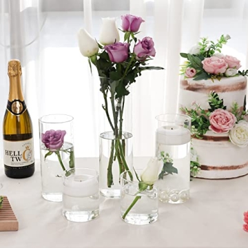 Elegant CUCUMI 15pcs Glass Vases for Home Decor