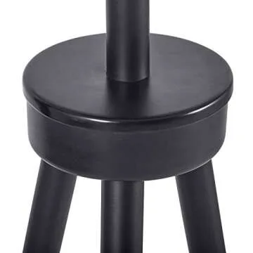 Amazon Brand – Rivet Mid-Century Modern Tripod Standing Floor Lamp with Drum Shade, Bulb Included, 58.25"H, Black