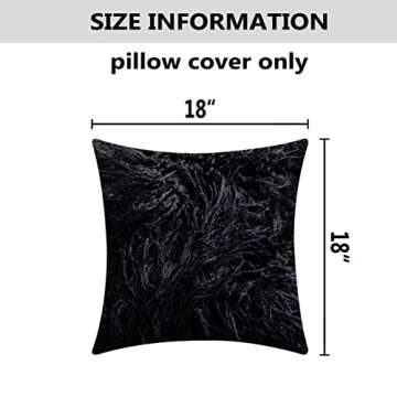 Home Brilliant Fluffy Faux Fur Throw Pillow Covers