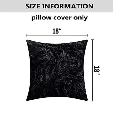 Home Brilliant Fluffy Faux Fur Throw Pillow Covers