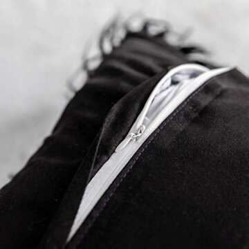 Home Brilliant Fluffy Faux Fur Throw Pillow Covers