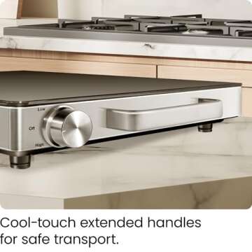 Chefman Compact Glasstop Warming Tray with Adjustable Temperature Control Perfect for Buffets, Restaurants, Parties, Events, Home Dinners and Travel, Mini 15x12 Inch Surface, Keeps Food Hot, Black