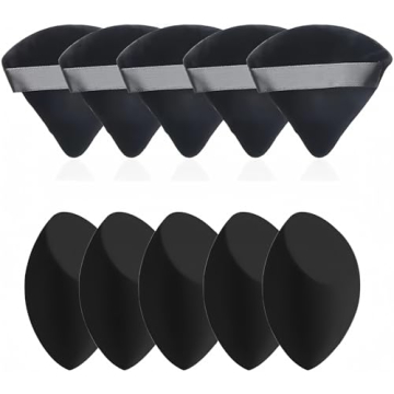 (5+5) Powder Puff Makeup Sponge Blender Beauty Face Triangle Makeup Cosmetic Puff,Latext-free Makeup...