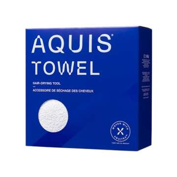 AQUIS Towel Hair-Drying Tool, Water-Wicking, Ultra-Absorbent Recycled Microfiber