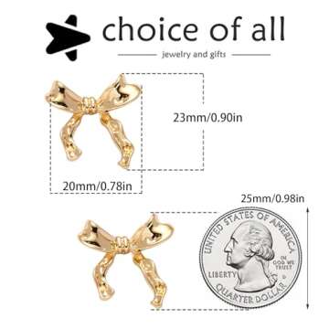 Bow Earrings for Women Trendy Gold Pearl Drop Dangle Earrings Bowknot Stud Wedding Party Daily Jewelry Accessory Gifts for Her