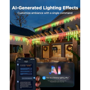 Govee 33ft Smart RGBIC Christmas Icicle Lights Outdoor